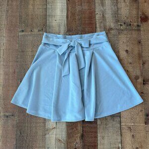 Light Blue Sensational Collection Womens Skater Skirt With Bow Tie Waist - XL